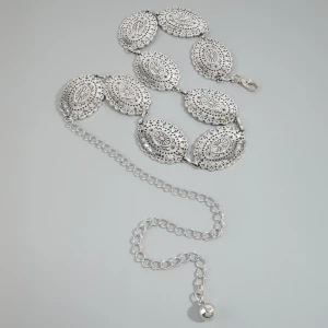 Starburst Medallion Scalloped Concho Chain Belt