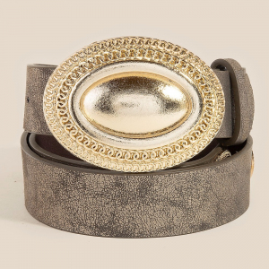 Western Ornate Ovals Vegan Leather Belt