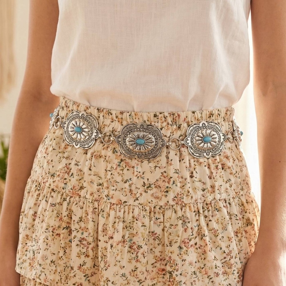 Western Concho Chain Link Belt