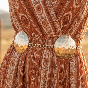 Large Hammered Disc Chain Belt