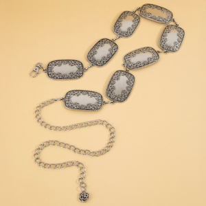 Rectangle Concho Chain Belt