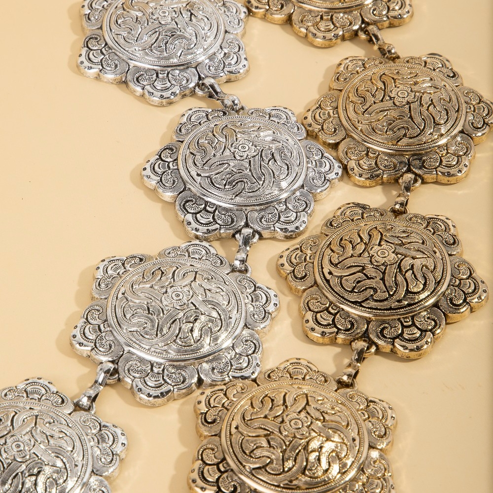 Ornate Weave Hexagon Chain Belt