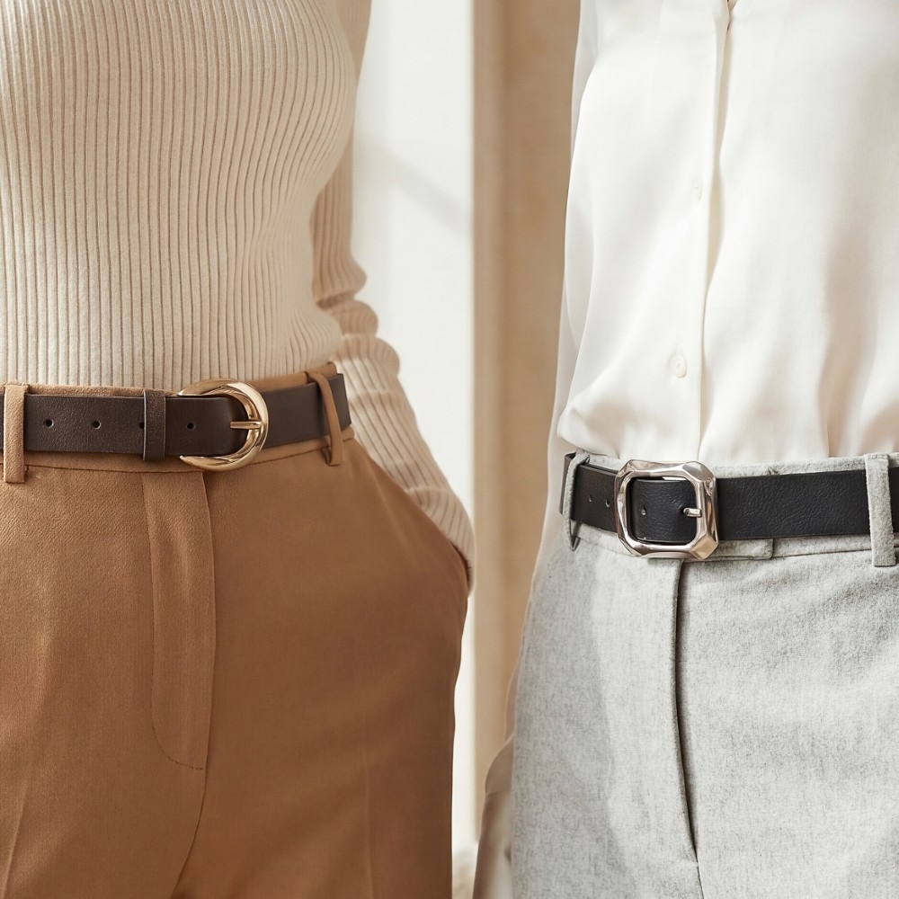 Vegan Leather Belt Set