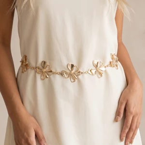 Flower Link Chain Belt With Extender