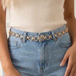 Slim Round Ring Link Chain Belt