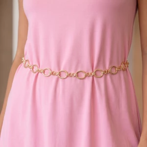 Graduated Oval Ring Link Chain Belt