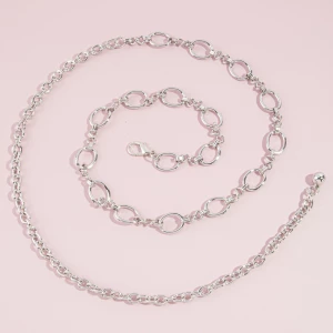 Graduated Oval Ring Link Chain Belt