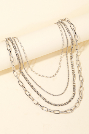 Multi Layered Cable Chain Necklace
