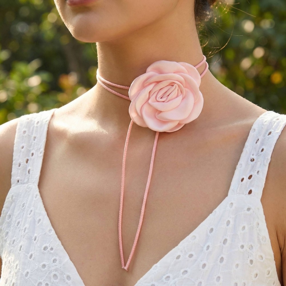 Velvet Flower Choker Necklace