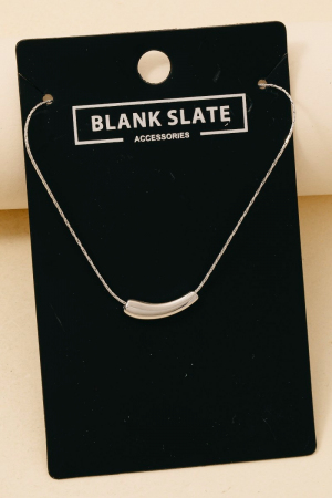 Metallic Tube Pendant Necklace