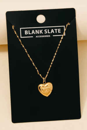 Stainless Steel Love Heart Pendant Necklace