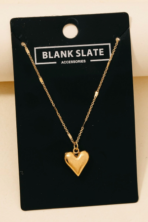 Stainless Steel Dainty Heart Pendant Necklace