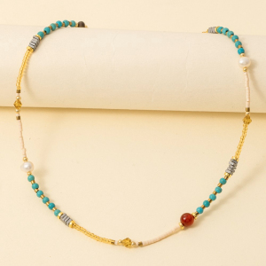 Assorted Pattern Beaded Necklace