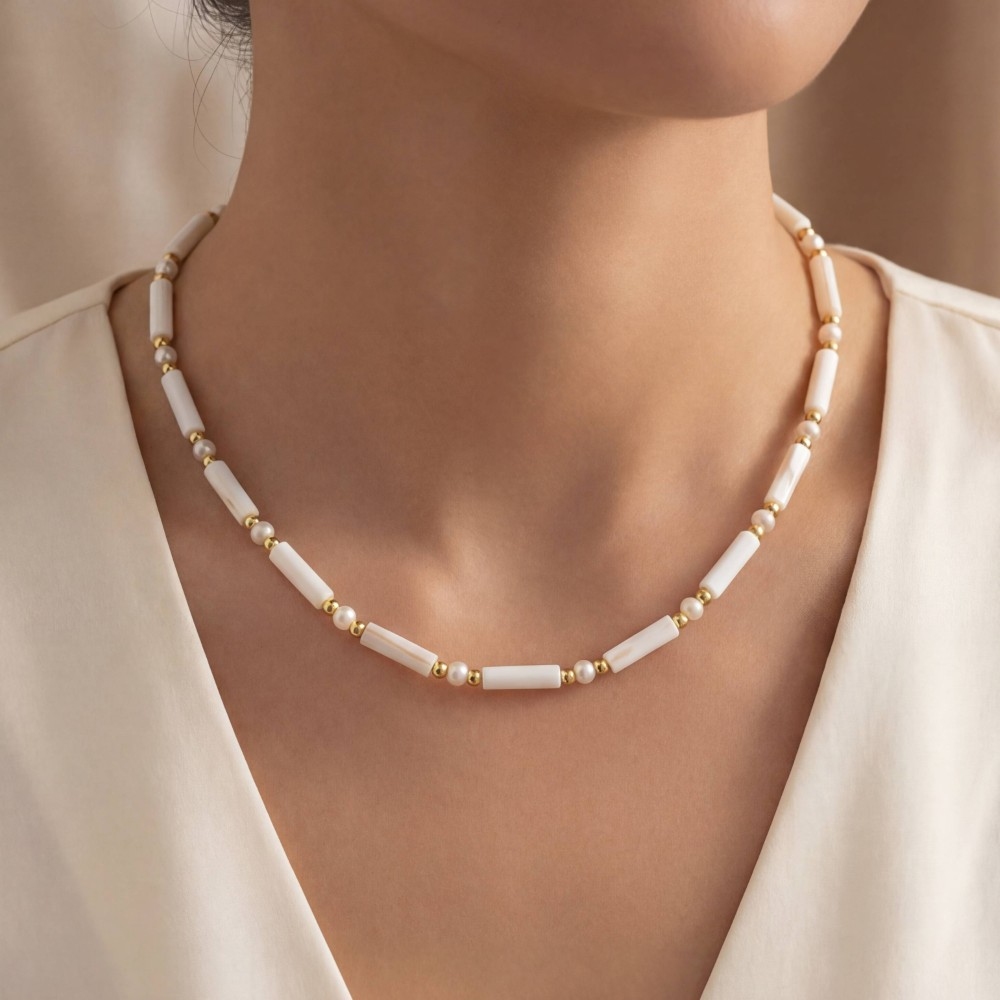 Assorted Tube Beaded Necklace