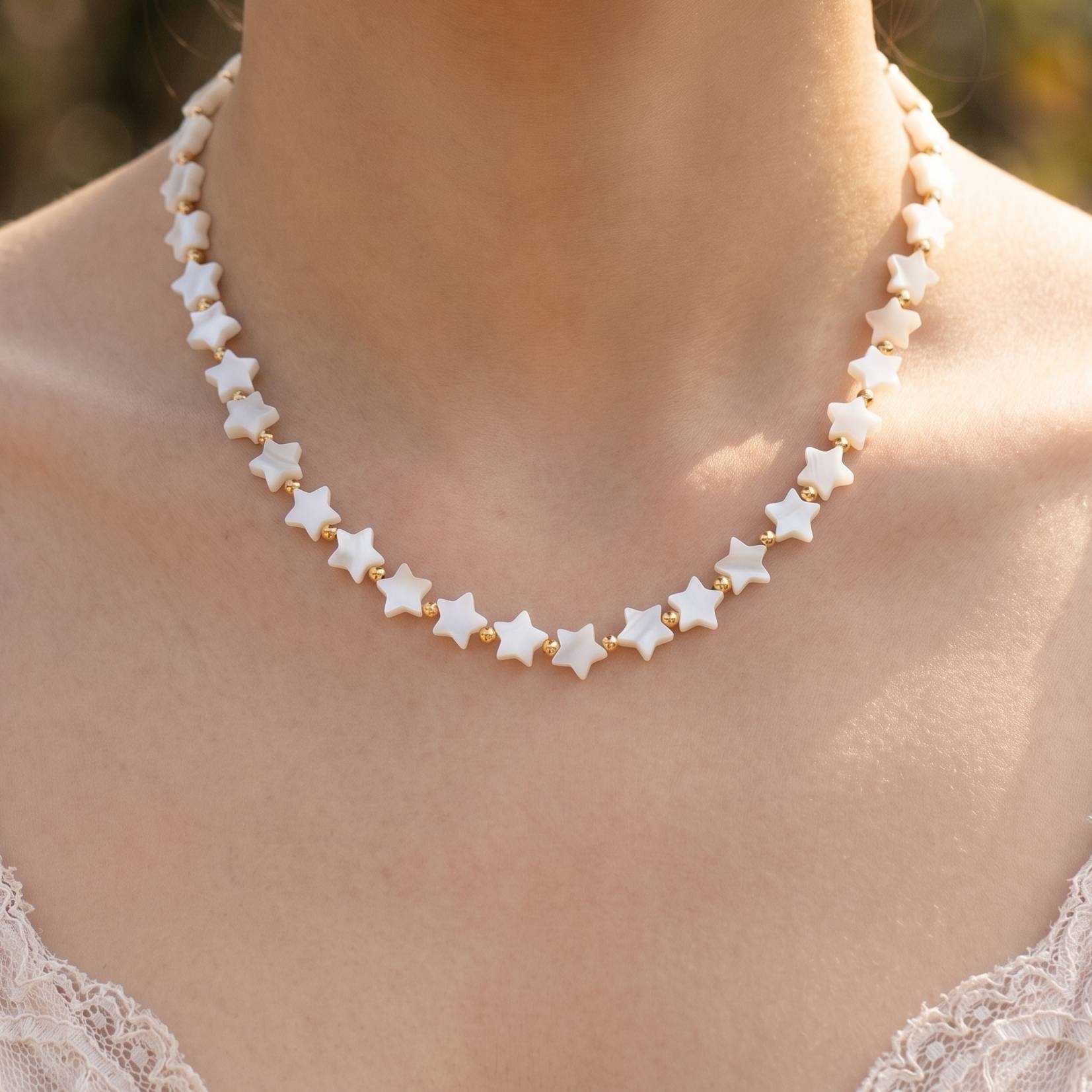 Multi Star Beaded Necklace