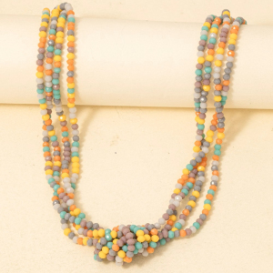 Multi Layered Bead Knot Necklace