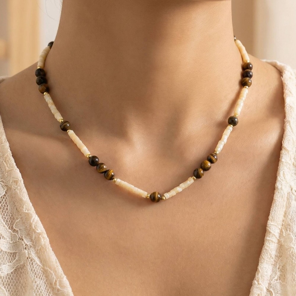 Assorted Beaded Ball Chain Necklace