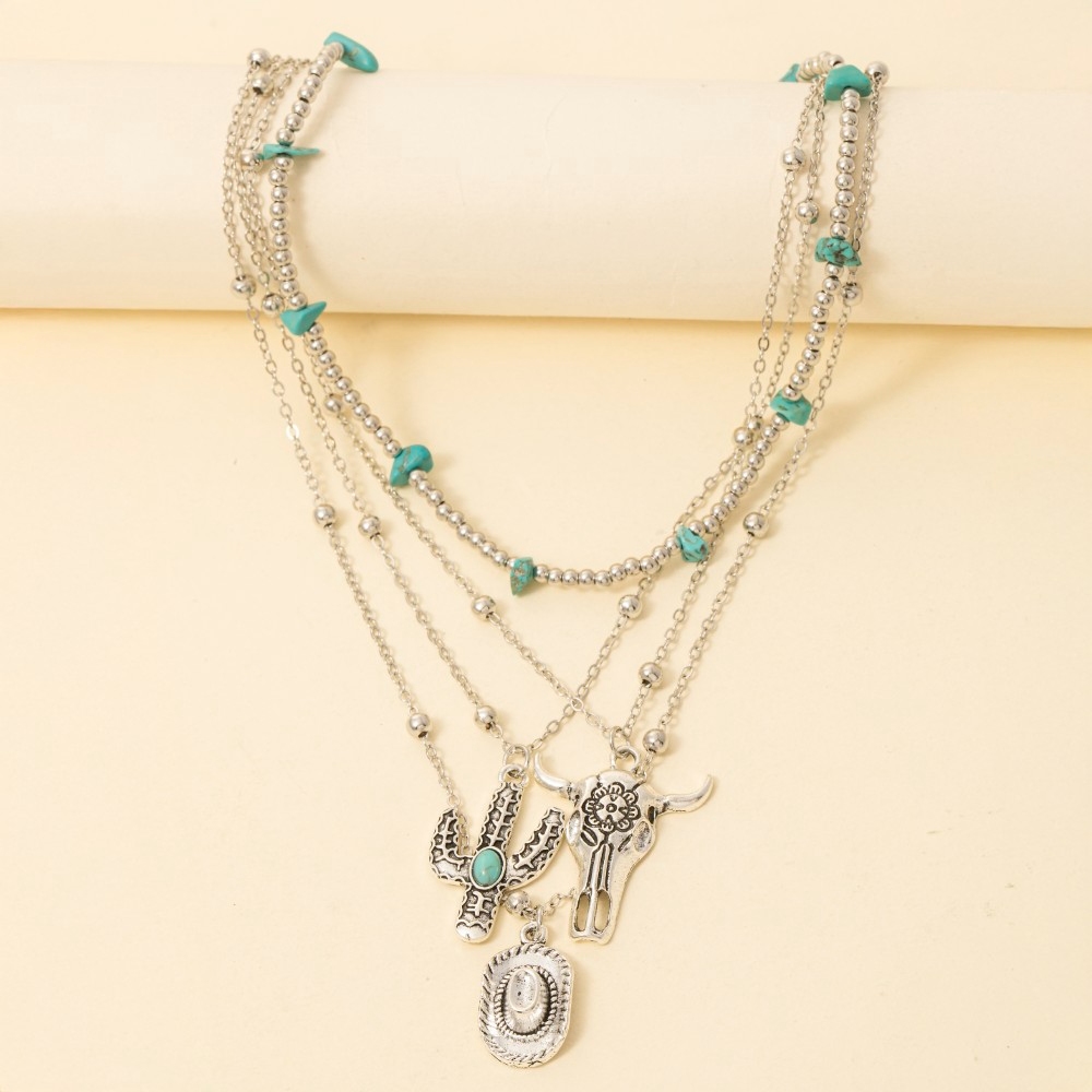 Western Charms Layered Chain Necklace