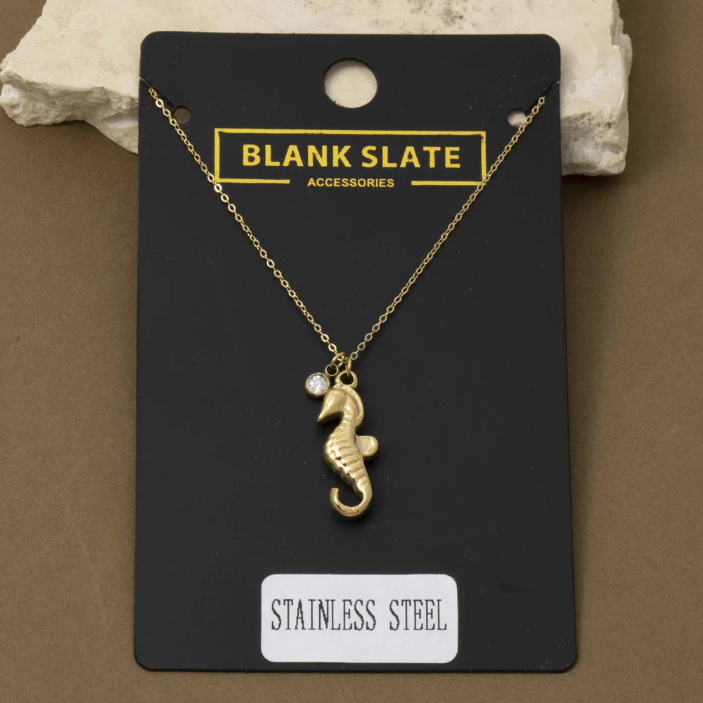 Stainless Steel Seahorse Pendant Necklace
