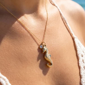 Stainless Steel Seahorse Pendant Necklace