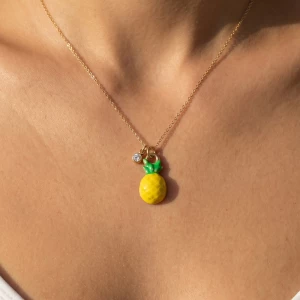 Stainless Steel Pineapple Pendant Necklace