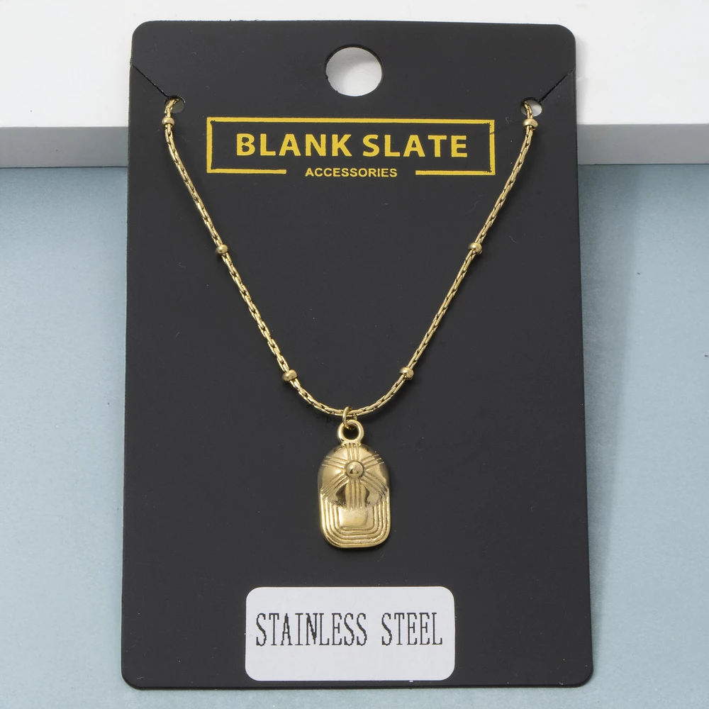 Stainless Steel Baseball Cap Pendant Necklace