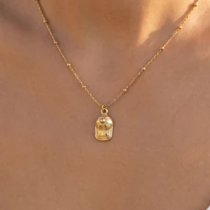 Stainless Steel Baseball Cap Pendant Necklace