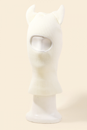 Knitted Horned Balaclava