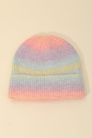Stripe Shaded Knit Beanie
