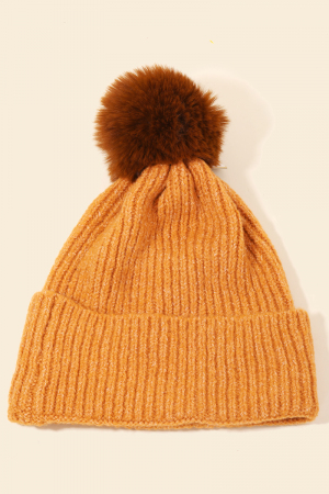 Pom Ribbed Extra Soft Beanie
