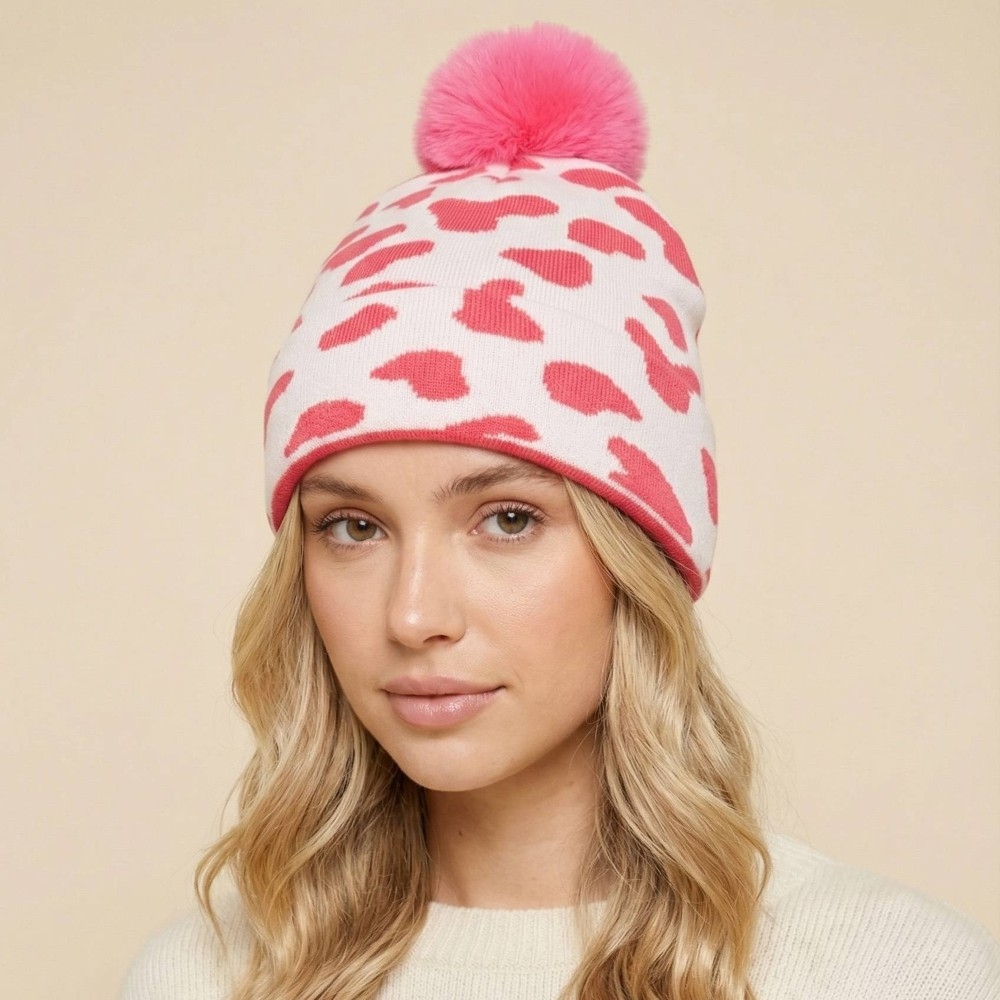 Cow Print Beanie