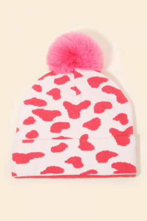 Cow Print Beanie