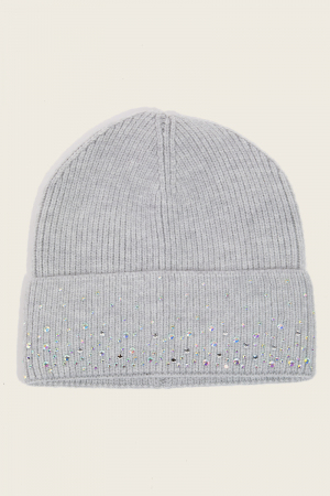 Sparkling Rhinestone Studded Beanie