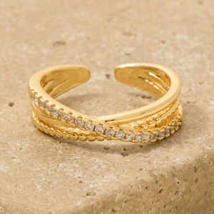 Delicate Thin Triple Row Ring