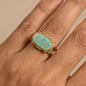 Stainless Steel Round Stone Milgrain Split Band Ring