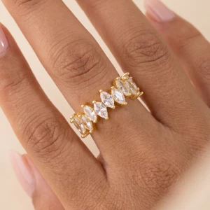 Vertical Marquise Cz Eternity Band Ring