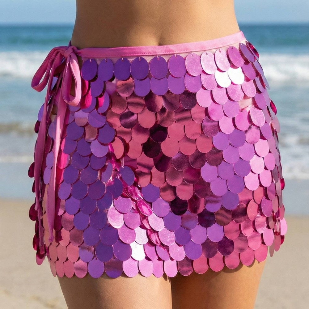 Hollow Disc Sequin Sarong