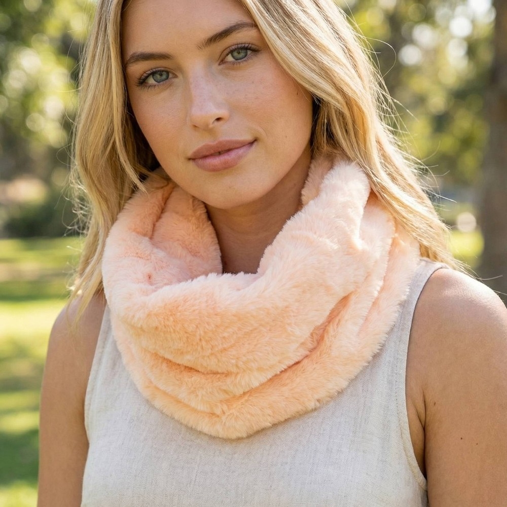 Faux Fur Tie Dye Infinity Scarf