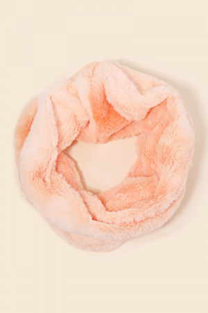 Fur Tie Dye Infinity Scarf