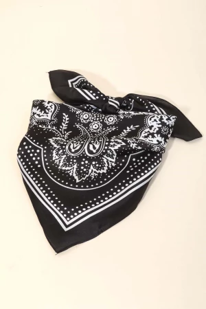Light Paisley Design Square Bandana Scarf