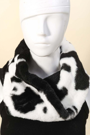 Cowhide Print Infinity Scarf