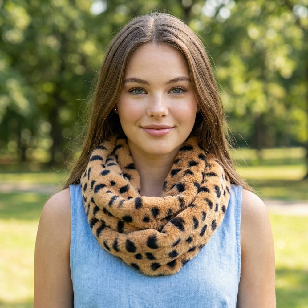 Dalmatian Print Infinity Scarf