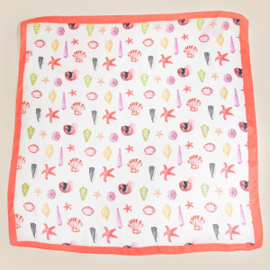 Sealife Multi Seashells Bandana Scarf