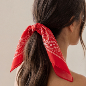 Multi-Patchwork Bandana Paisley Print Satin Square Scarf