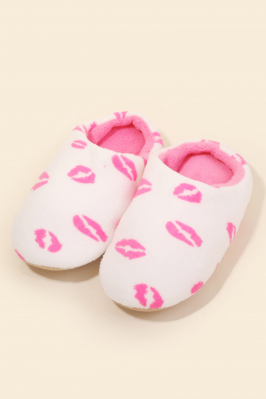 Lipstick Kiss Fur Slippers