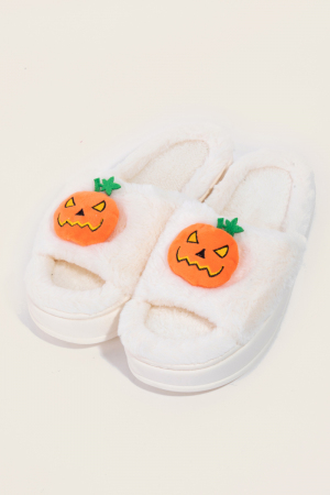 Pumpkin Decor Halloween Slippers