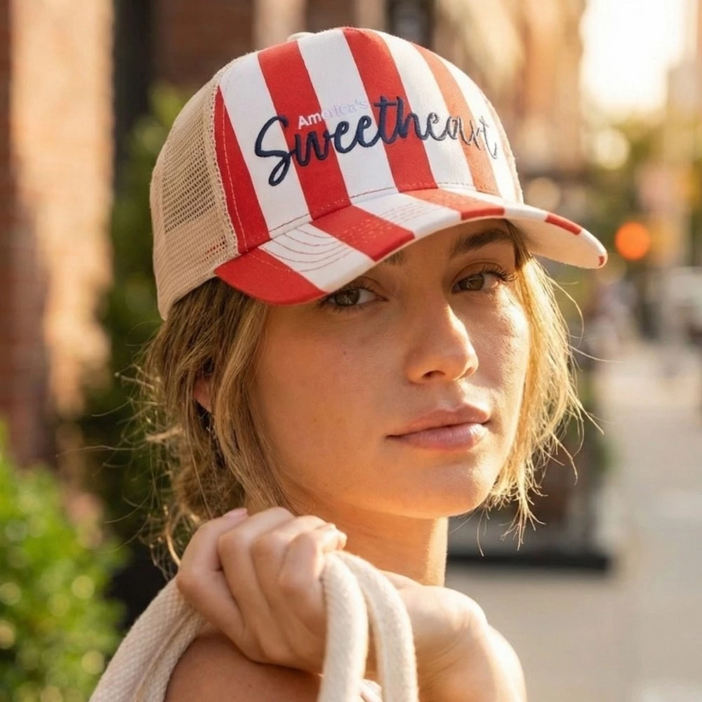 America'S Sweetheart Striped Cap