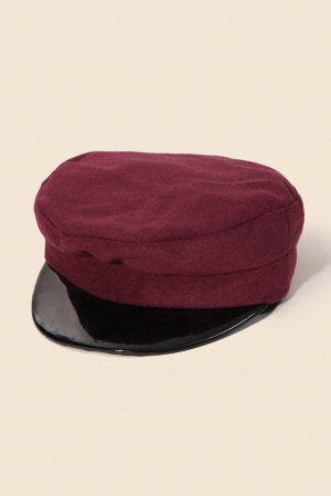 Leather Trim Cabbie Cap