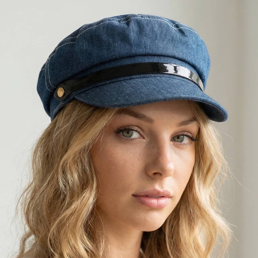 Denim Captain Hat