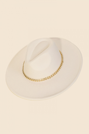 Chain Band Fedora Hat